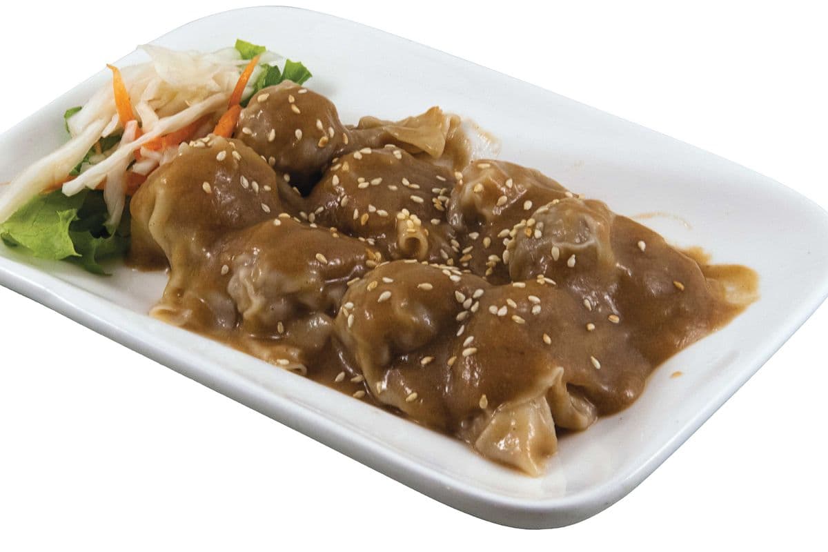 E5 WONTON SAUCE AUX ARACHIDES(PETIT)(8) / WONTON WITH PEANUT SAUCE (8)