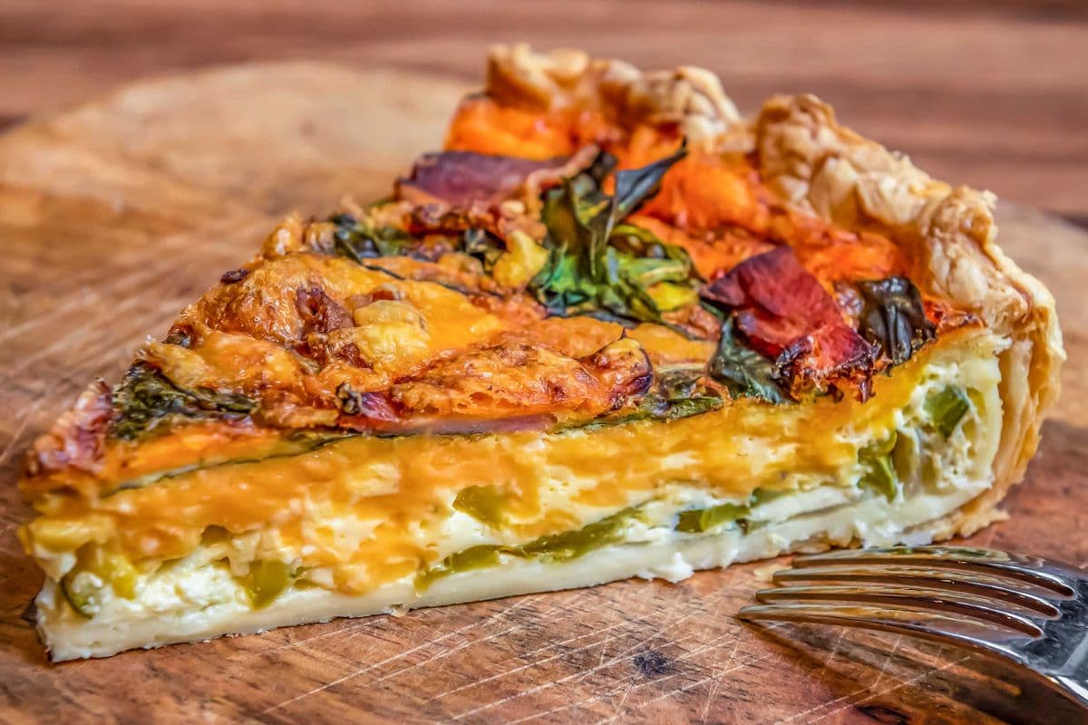 Bacon Ham Spinach Quiche