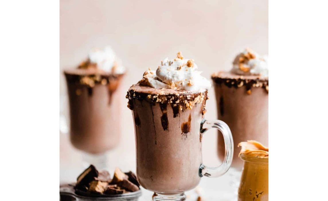 Dark Chocolate Peanut Butter Ice Cream Shake