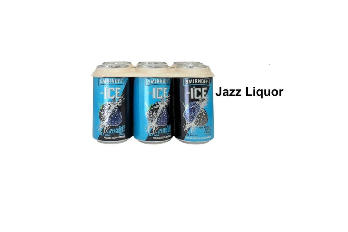 SMIRNOFF ICE BLUE RASPBERRY & BLACKBERRY 6 CANS (1 x 6x355ML)