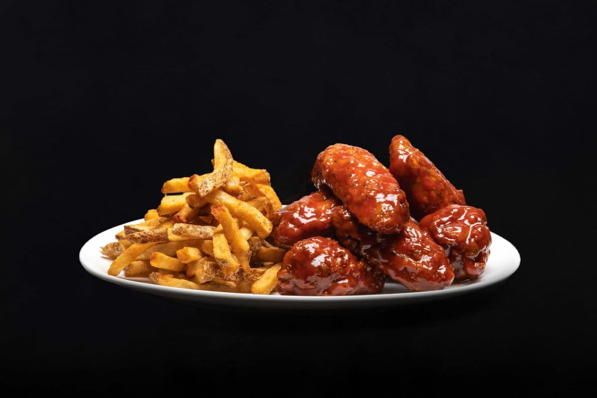Breaded Wings with Fries
