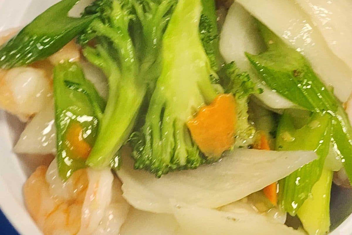 Shrimp with Mixed Vegetables.