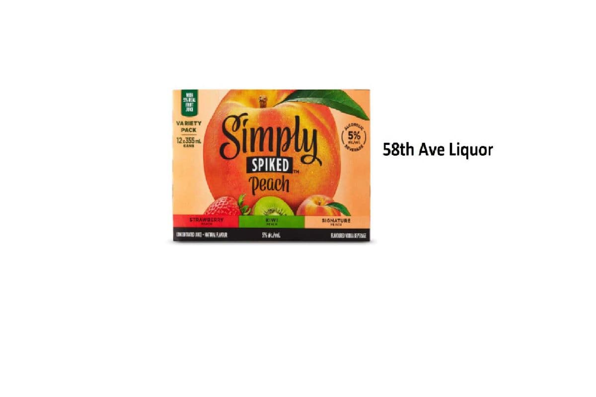SIMPLY SPIKED PEACH CANS (1 x 12X355ML)