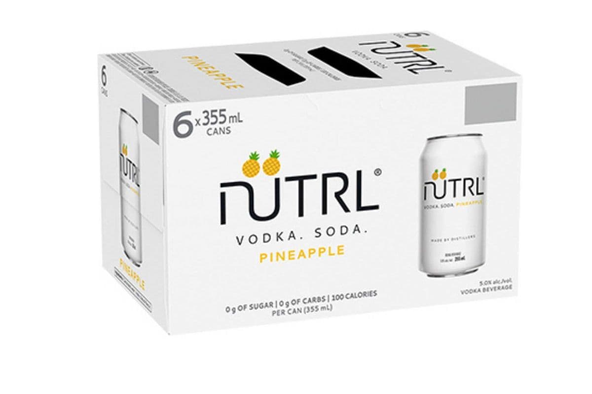 Nutrl Vodka Soda Pineapple (6 x 355ml cans)