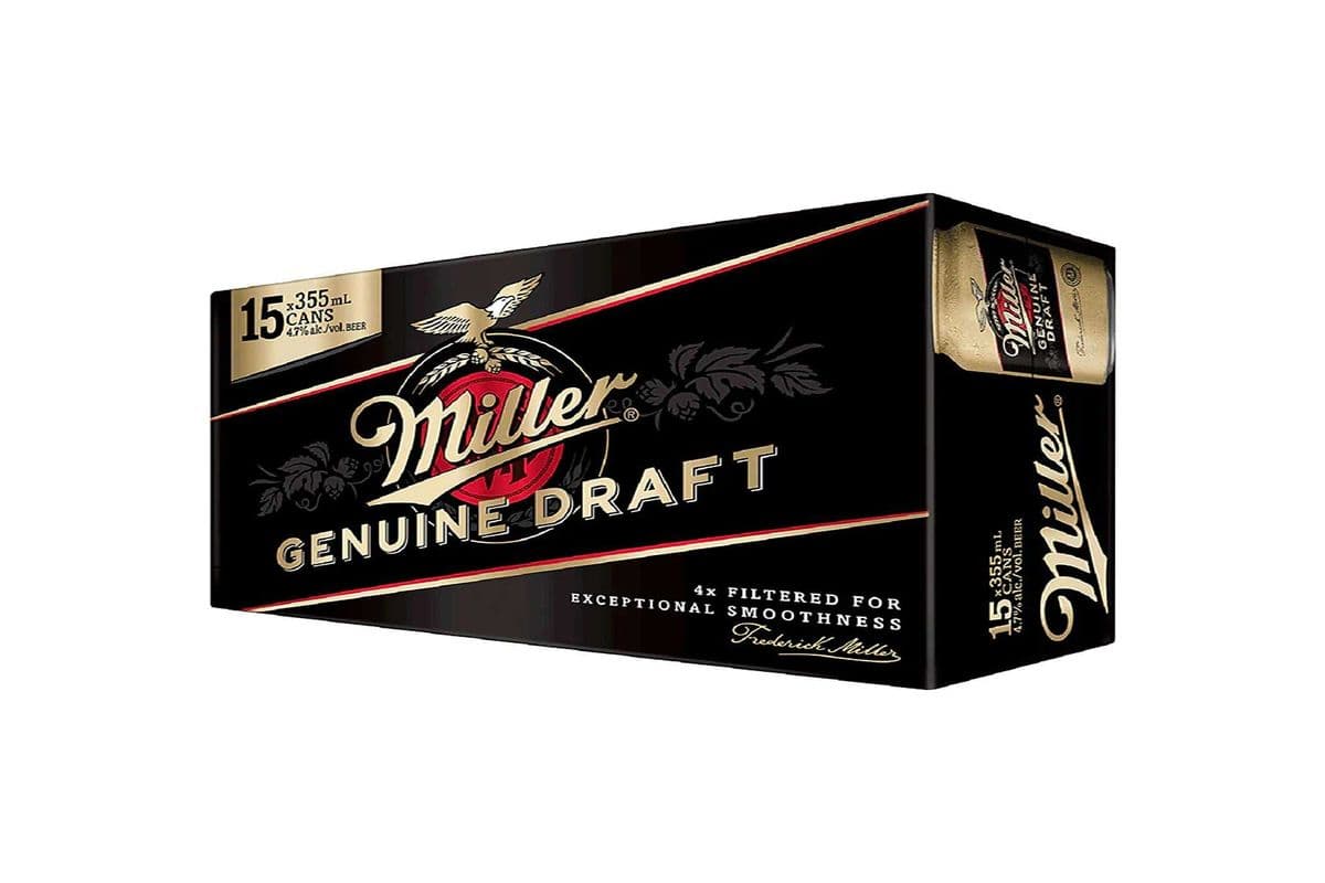 MILLER GENUINE DRAFT 15 CANS (15 x 355ML)