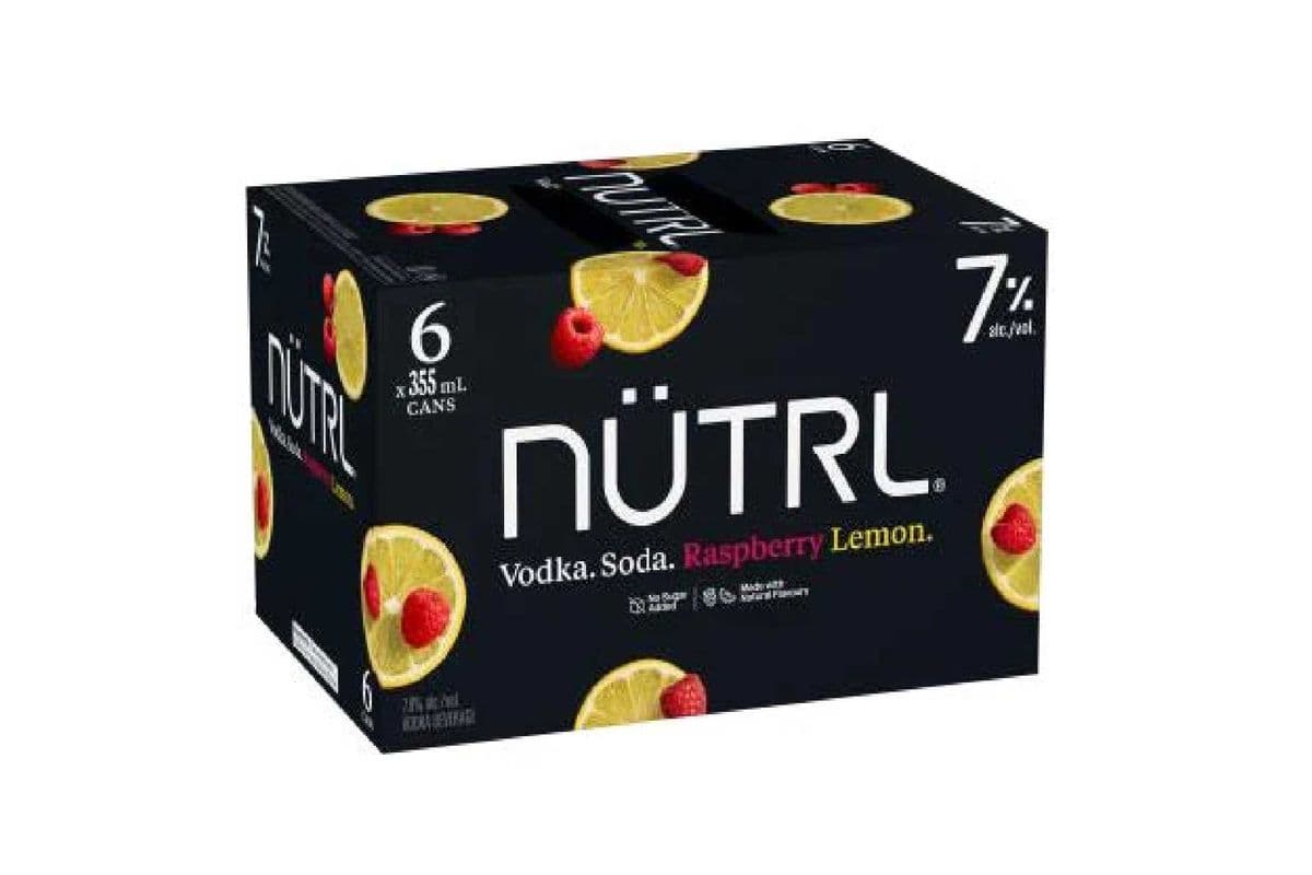 Nutrl Vodka Soda Raspberry Lemon-6PK (6 x 355ml)