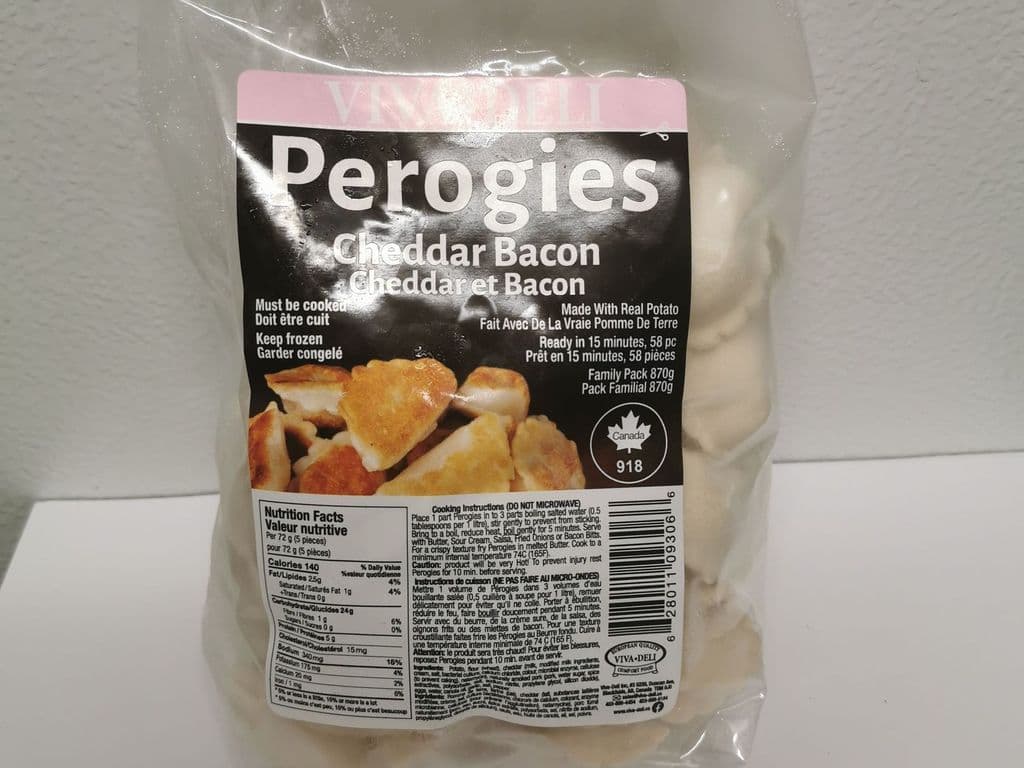 VIVA DELI PEROGIES CHEDDAR BACON 870G