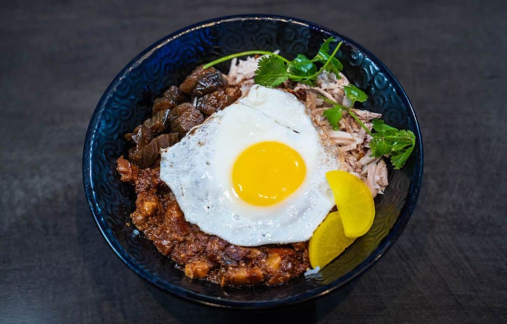 Shredded Chicken w/ Marinated Pork on Rice / 雞絲滷肉飯