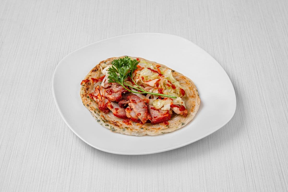 Scallion Pancake Wrap w/ B.B.Q Pork