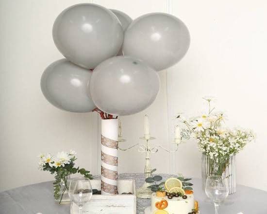 11" Latex Balloons - Bunch of 4 - Silver