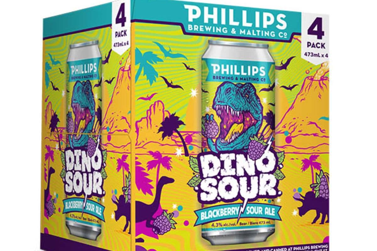 Phillips Dinosaur Blackberry Sour (4 x 473 ml)
