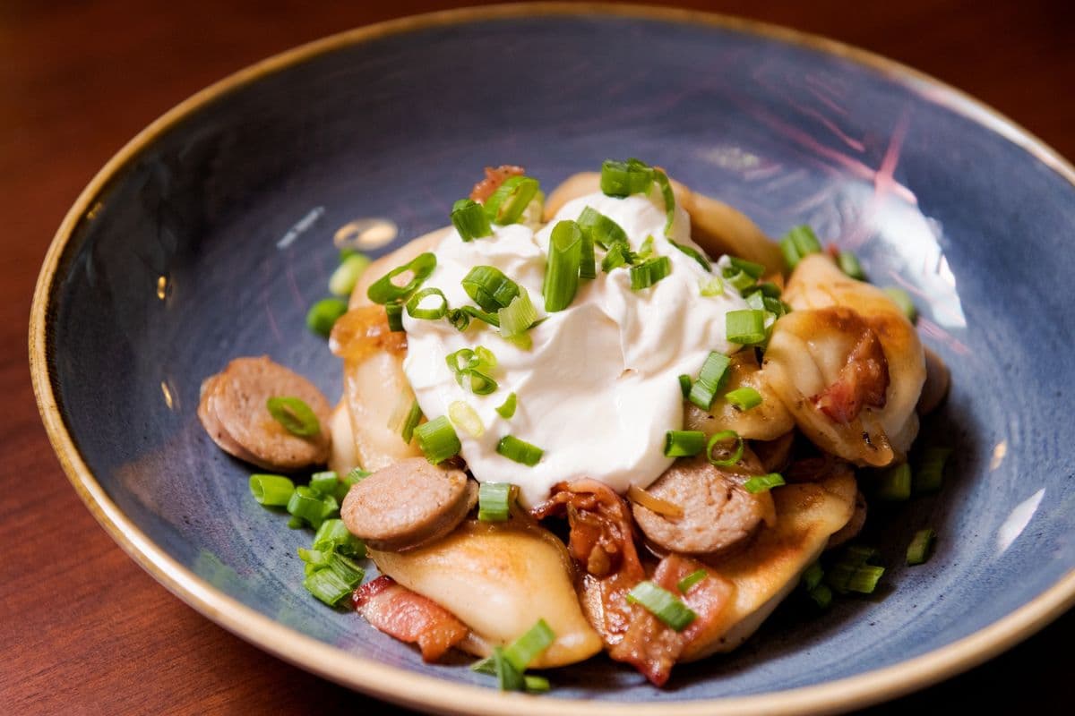 Perogies and Sausages