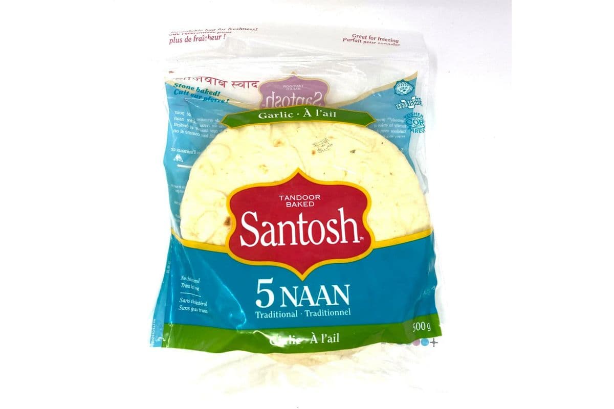 Santosh Garlic Naan Bread (5 x 500 g)