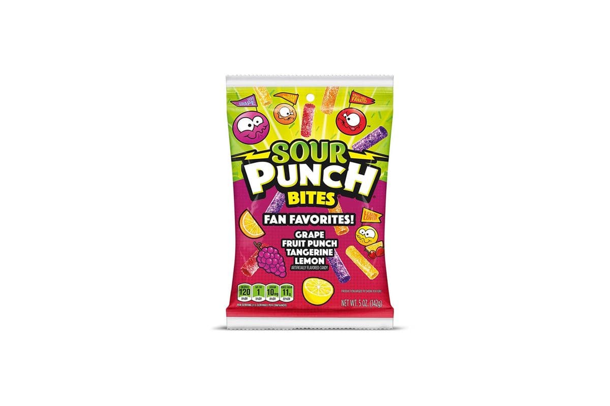 Sour Punch Bites Fan Favourites ( Grape, Fruit Punch, Tangerine, Lemon)