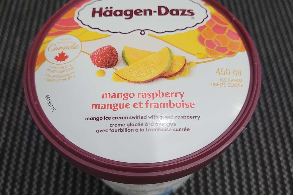 Häagen-Dazs (Nouveau) Mangue et framboise / Mango raspberry 450ml