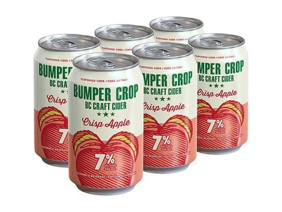 Bumper Crop Crisp Apple 6Pack, 355mL ciders (7.0% ABV)