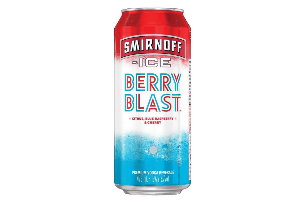 Smirnoff Ice Berry Blast Premium Vodka, Citrus Blue Raspberry & Cherry (473 ml) (1 x 473ml)