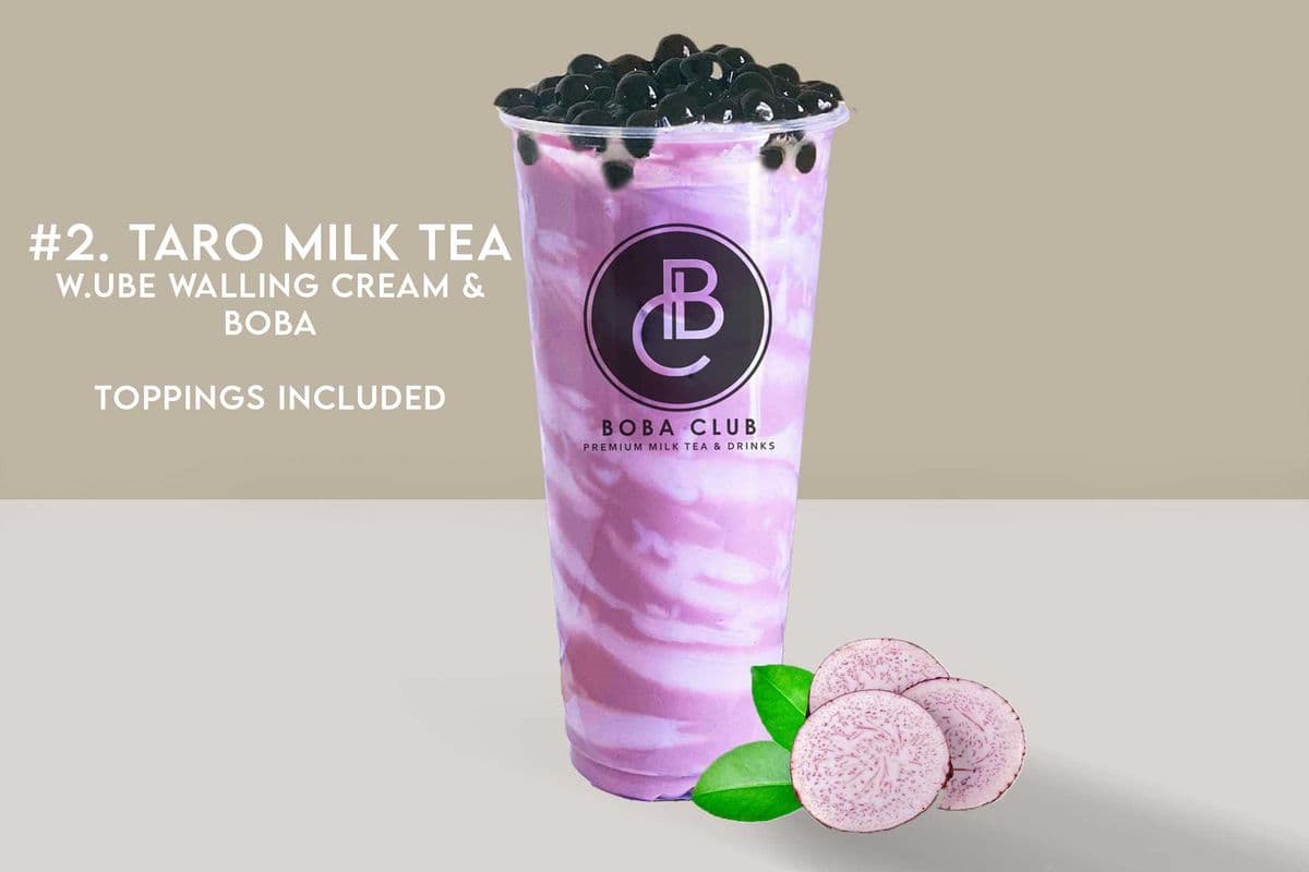 #2. Taro Milk Tea w. Ube Walling Cream & Boba (ONE SIZE)