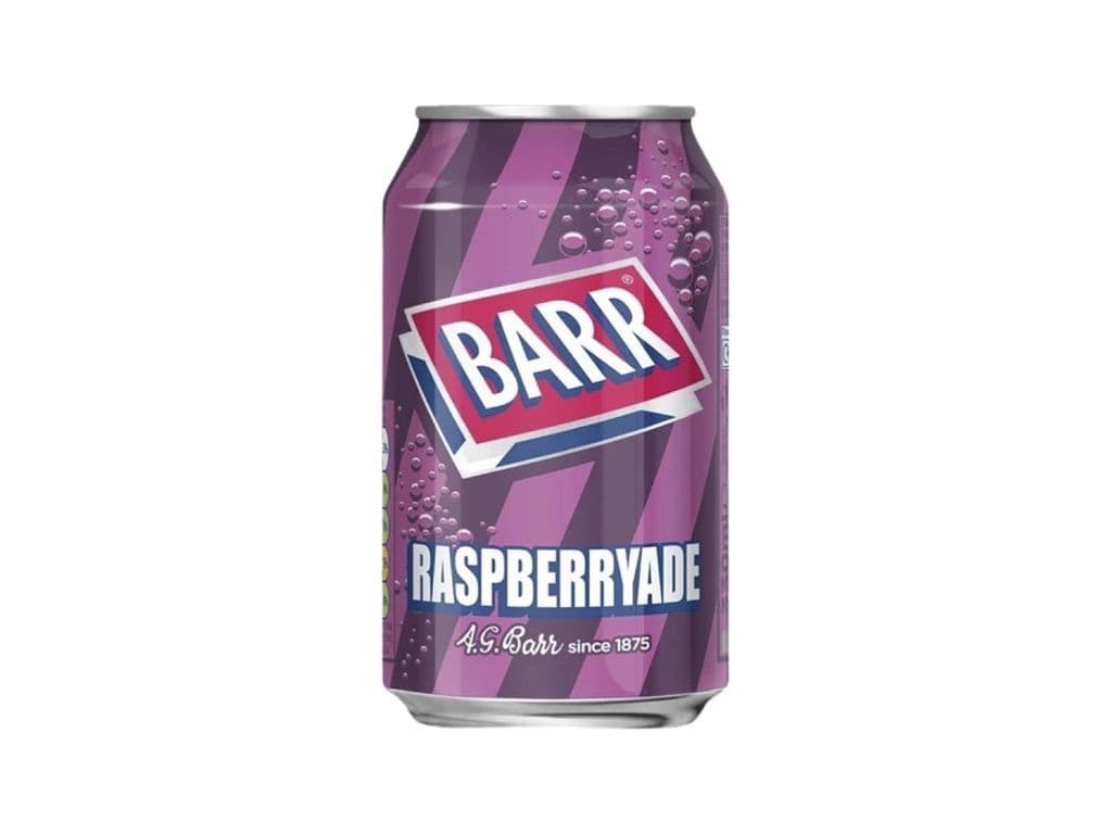 Barrs Raspberryade Soda Zero Sugar UK 330ml Carbonated Beverage