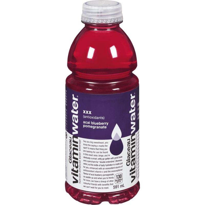 Glaceau Vitamin Boisson a L'Eau Enriche de Nutriments XXX 591ml/ Vitamin Water Beverage XXX 591ml