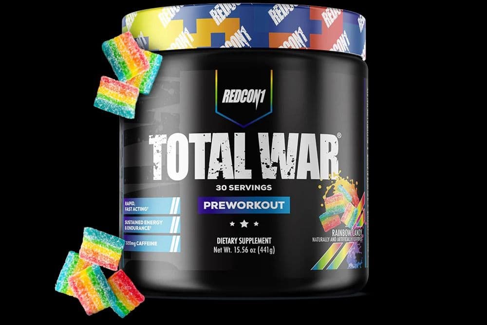 Redcon1 Total War Pre Workout Rainbow Candy Powder Mix (441 g)
