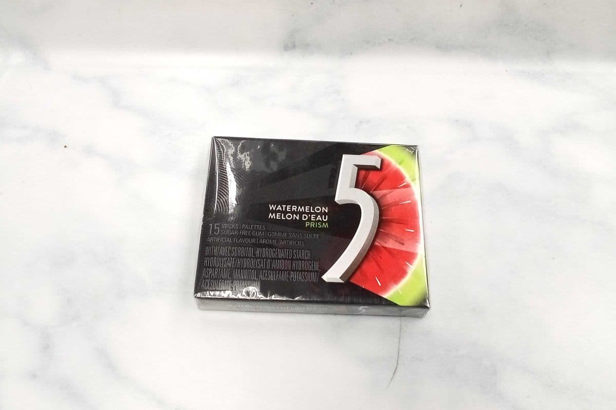 Five Gum Wrigley Watermelon Prism (15 Sticks)