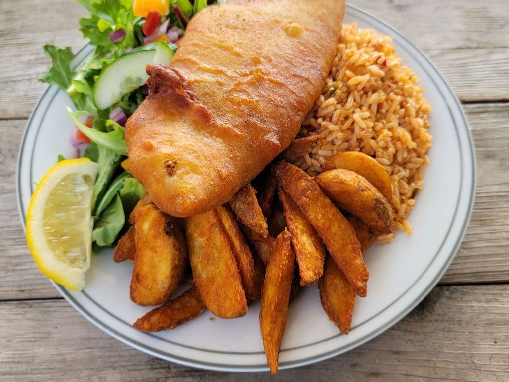 Fried Fish Fillet Dinner