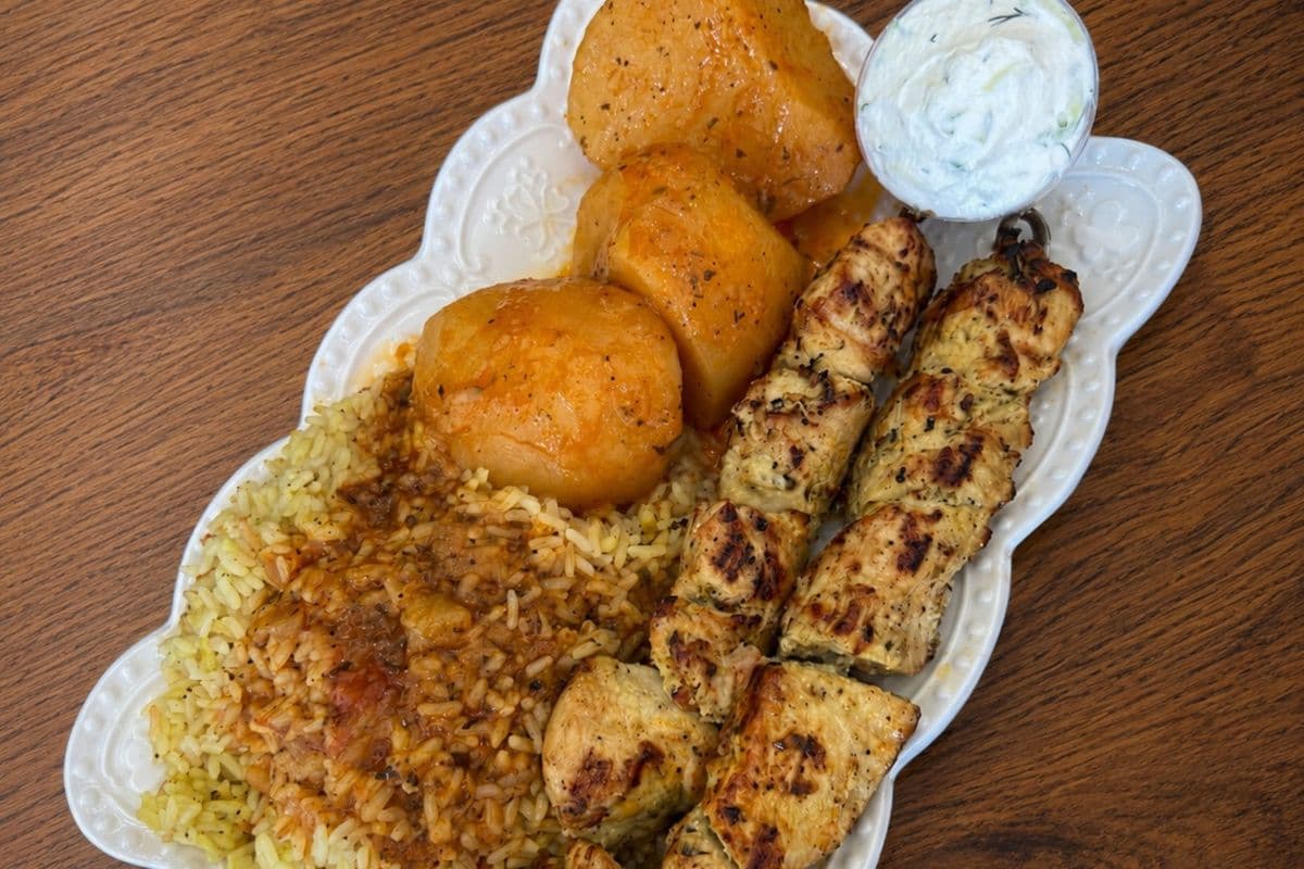 Chicken Souvlaki Dinner
