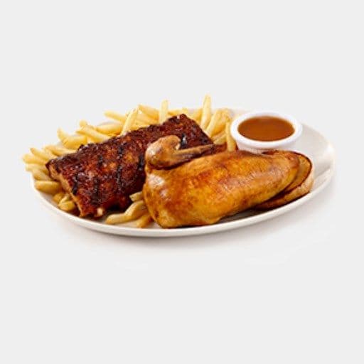 Combo quart de poulet poitrine et demi-côtes levées / Quarter Chicken Breast & Half Rack Ribs Combo