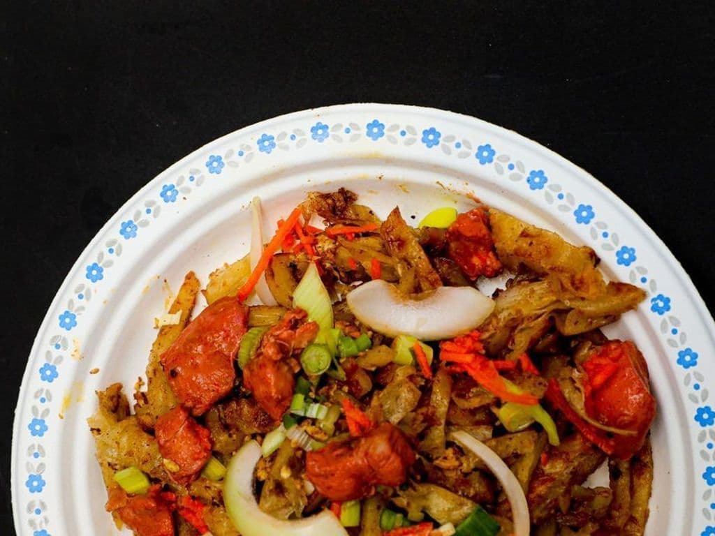 Chicken Kothu Paratha / Poulet Kothu Paratha