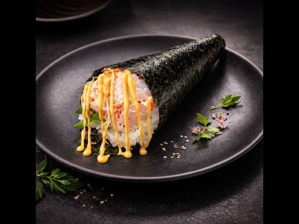 Spicy Chopped Scallop Cone