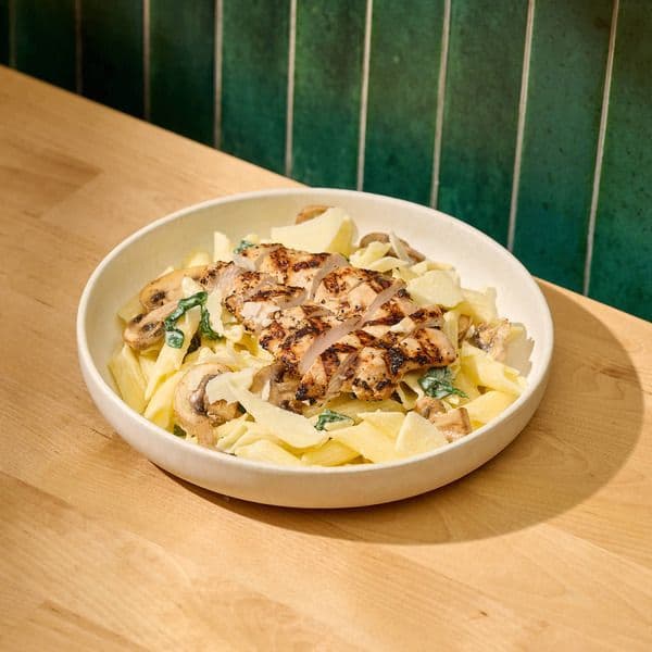 Gluten-friendly Spinach & Mushroom Alfredo