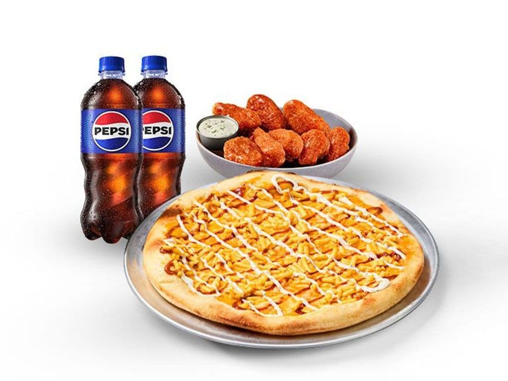 Pizza & 8 Pcs Plant-Based Wings
