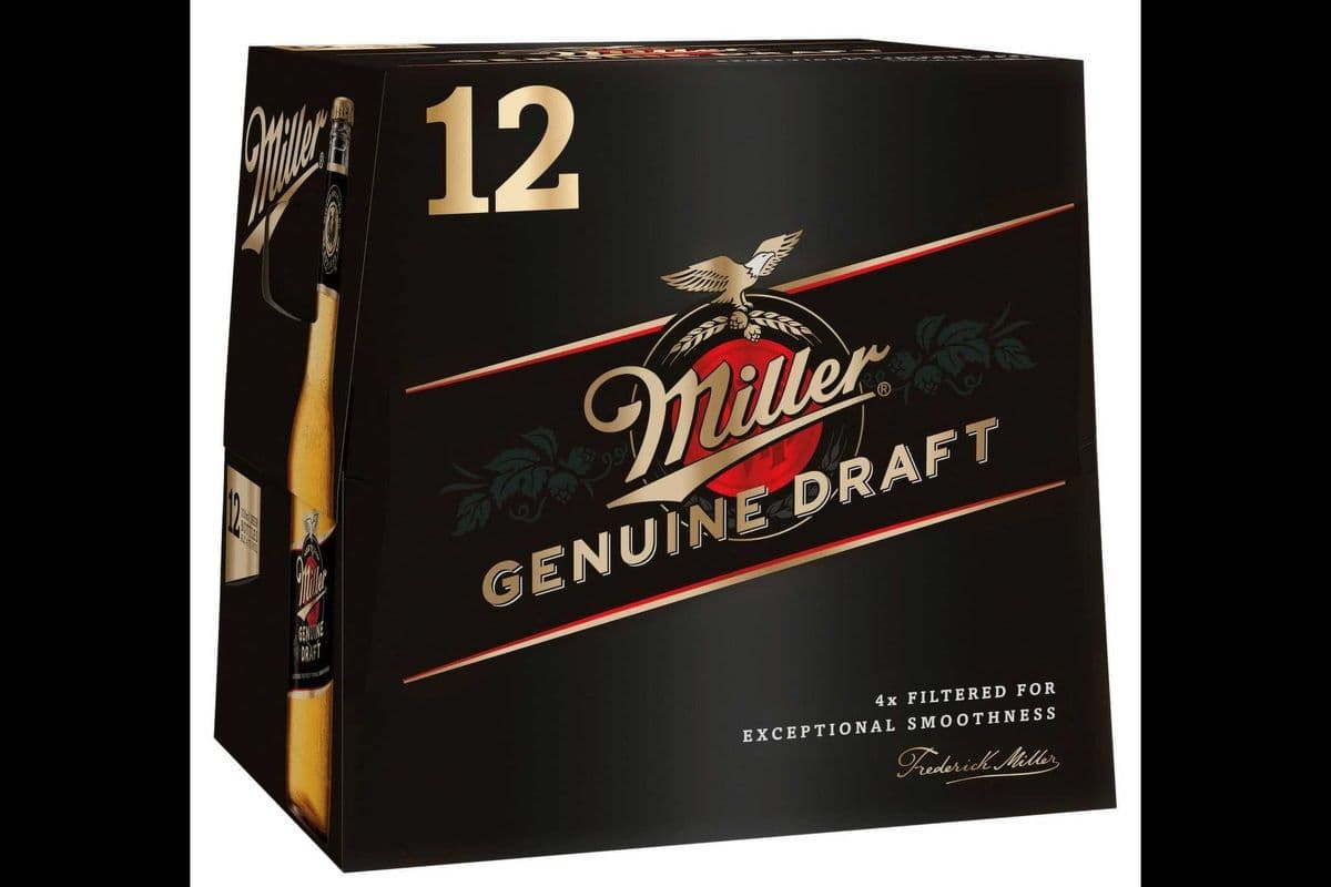 MILLER GENUINE DRAFT (12 x 355ML BOTTLES) (12 x 355ML)