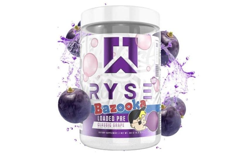 Ryse Bazooka Loaded Pre Classic Grape Powder Mix (441 g)