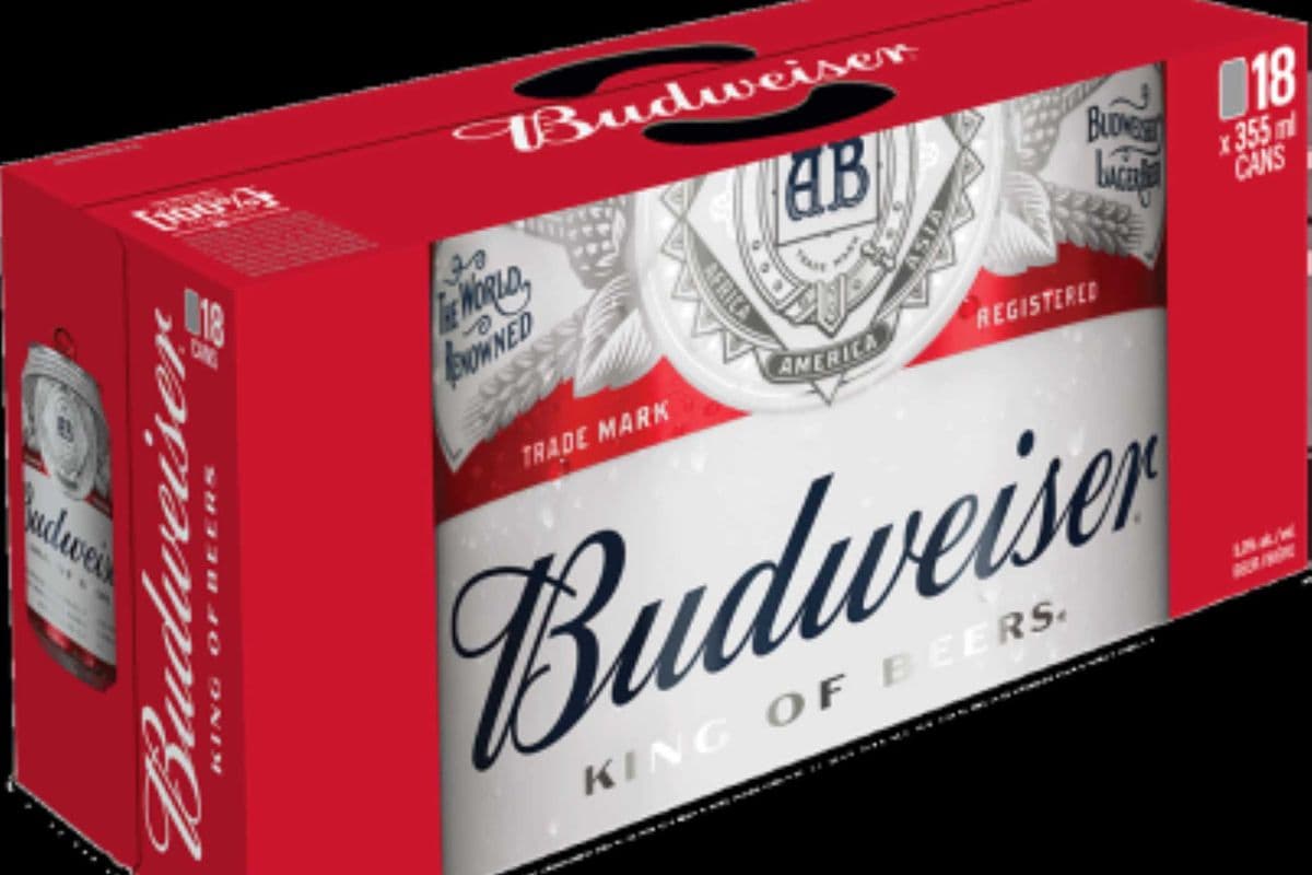18c Budweiser (18 x 355 ml Cans)