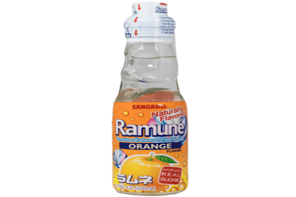 Orange flavor ramune drink (200ml)