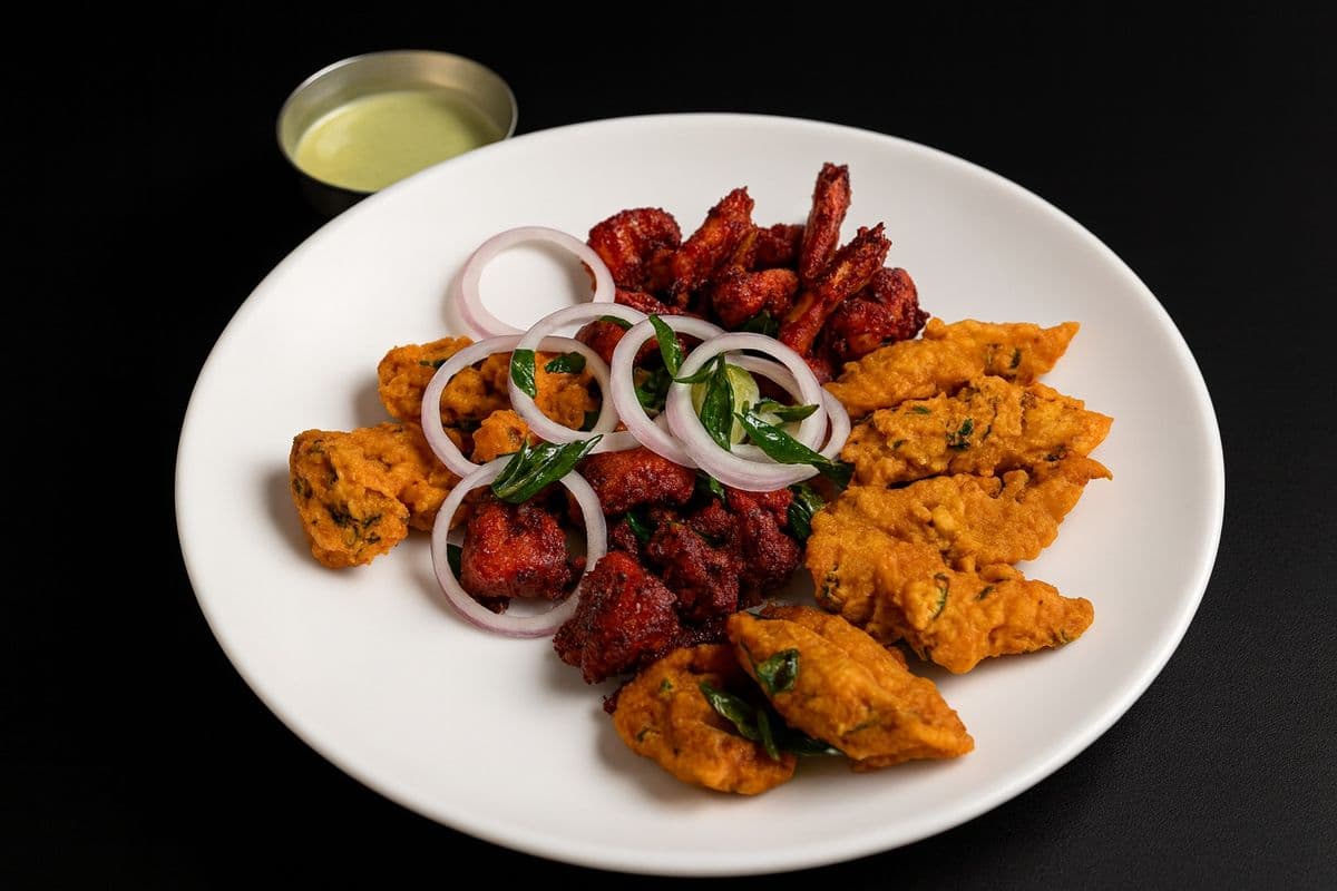 Thanjai Special Non-Veg Mixed Platter(Halal) / Assiette Mixte Spéciale Non-Végétarienne de Thanjai(Halal)