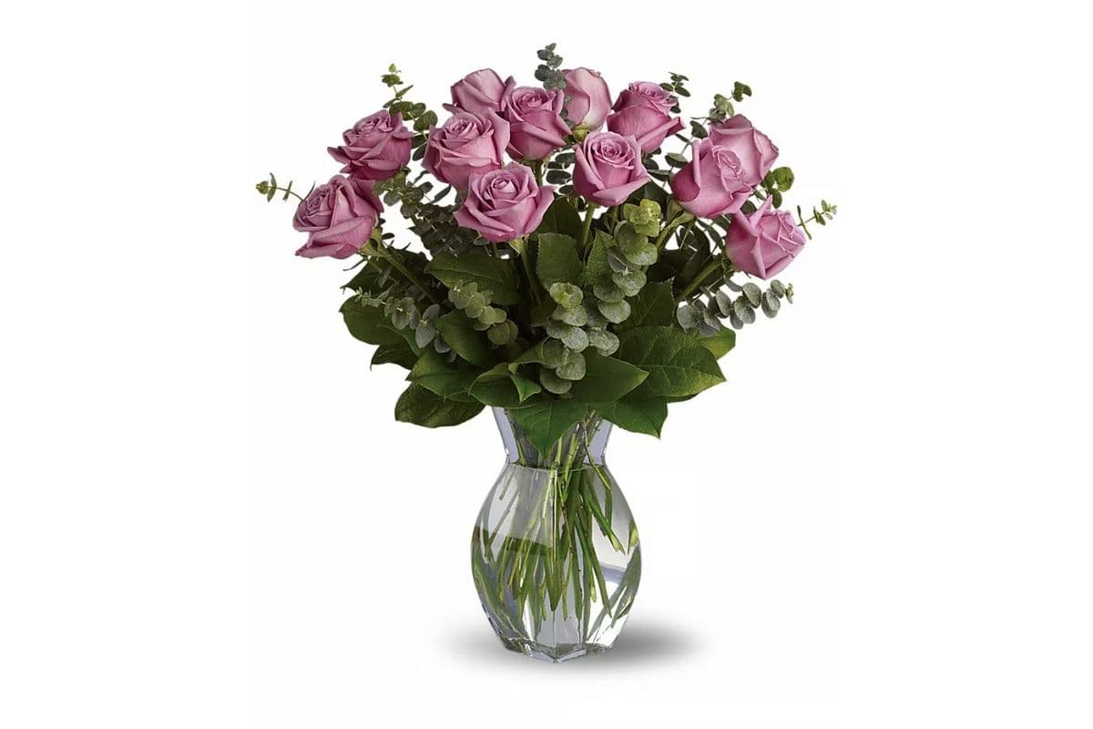 Lavender Wishes - Dozen Premium Lavender Roses
