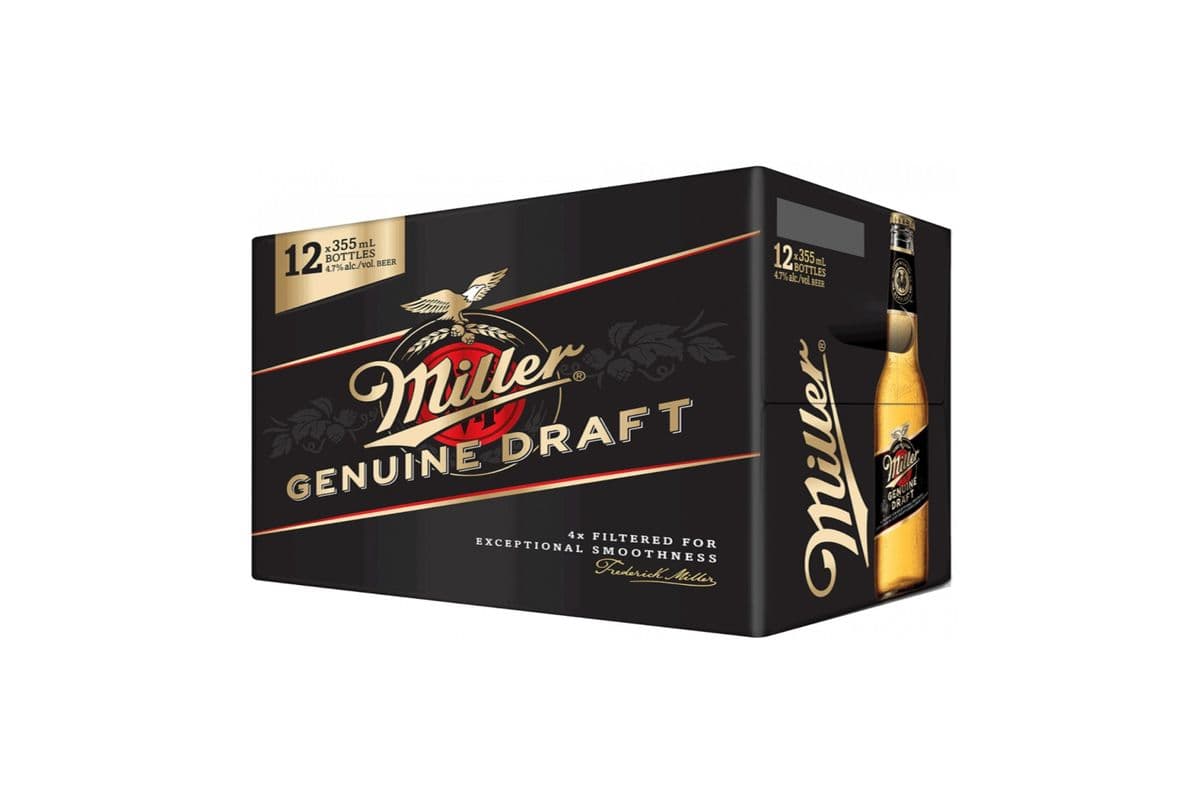 Miller Genuine Draft (12 Bottles) (1 x 330ML)