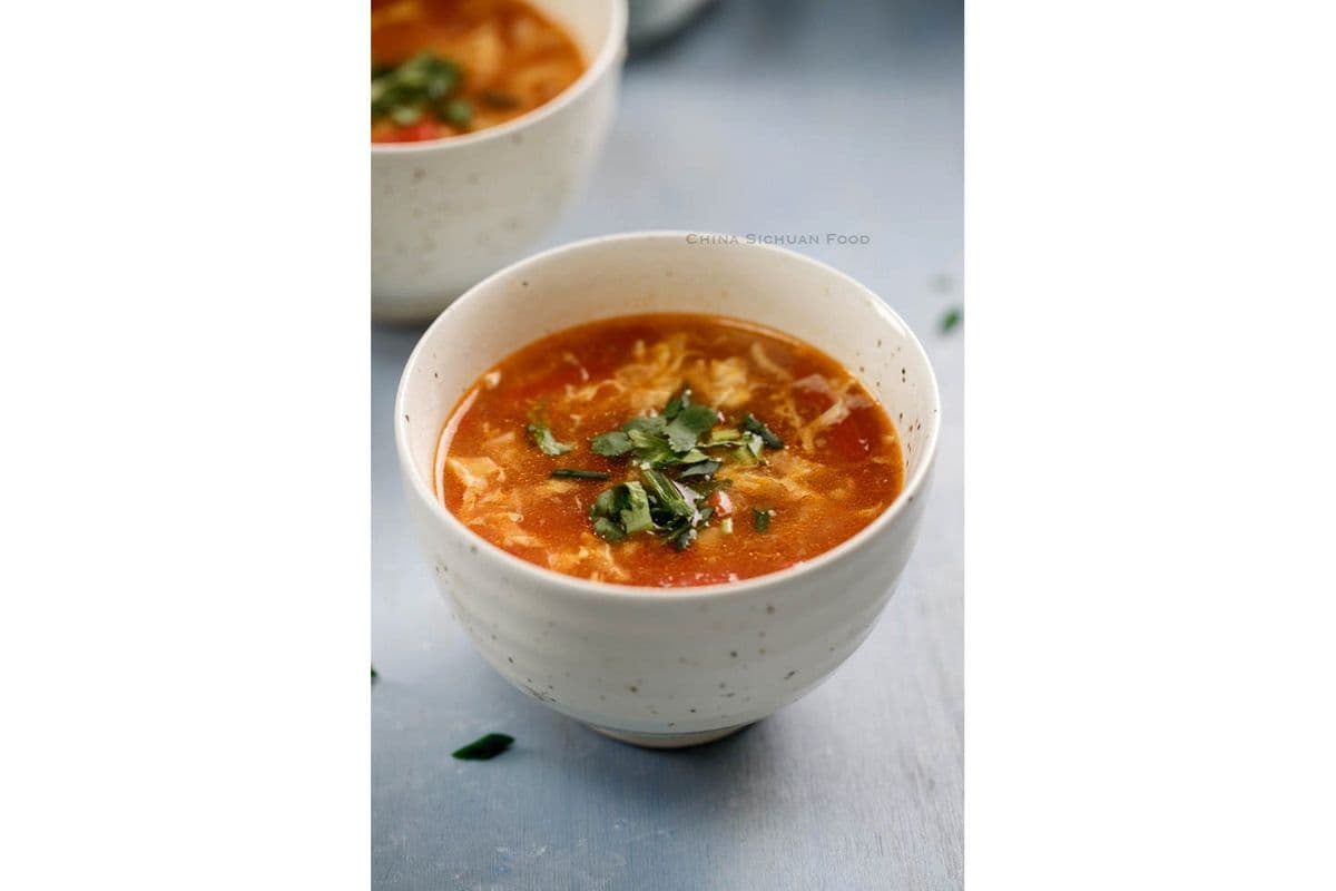 (GF) Egg Drop Soup with Mushroom n' Peas