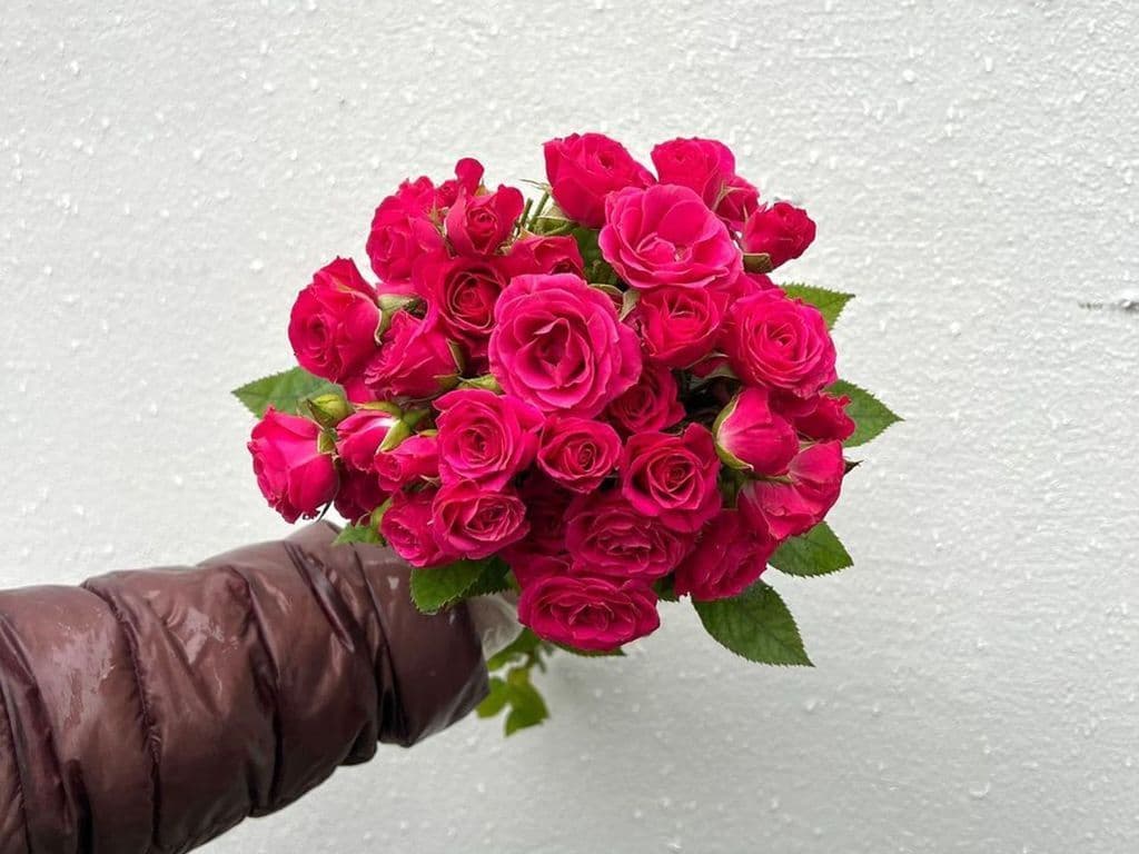 Flowers - Local Rose Spray Pink bouquet (10 stems)