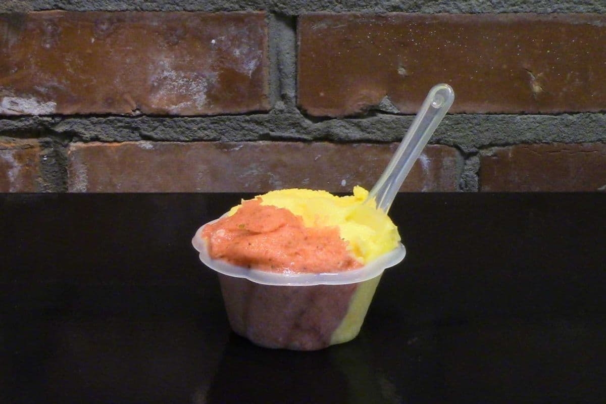 Sorbet fraise basilic et fruit de la passion / Strawberry Basil and Passion Fruit Sorbet