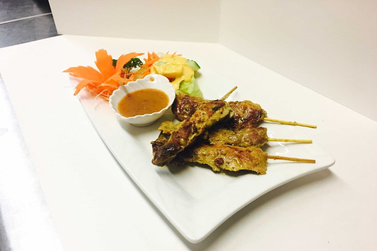 Chicken Satay (4 skewers) (GF)