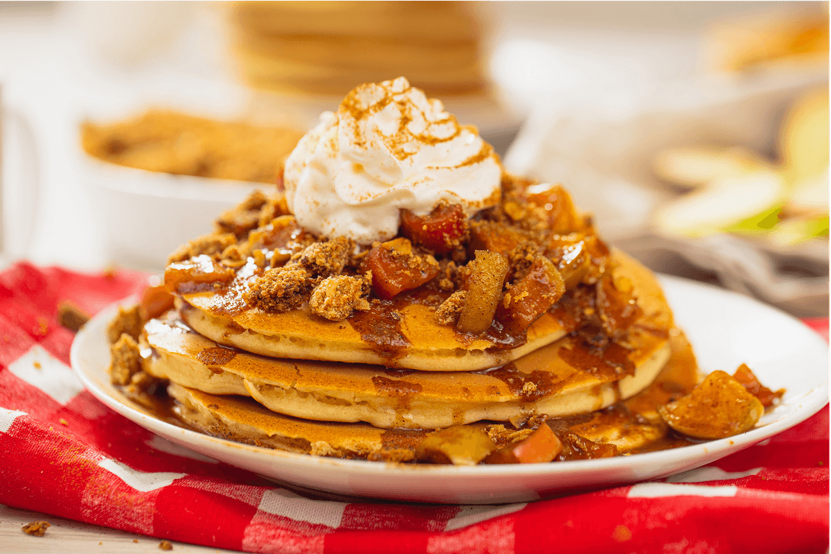 Three Apple Crumble Pancakes