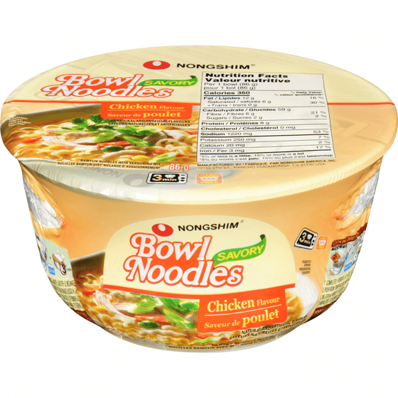 Nongshim Bol Poulet Sarriette 86g /Nongshim Bowl  Savory Chicken 86g
