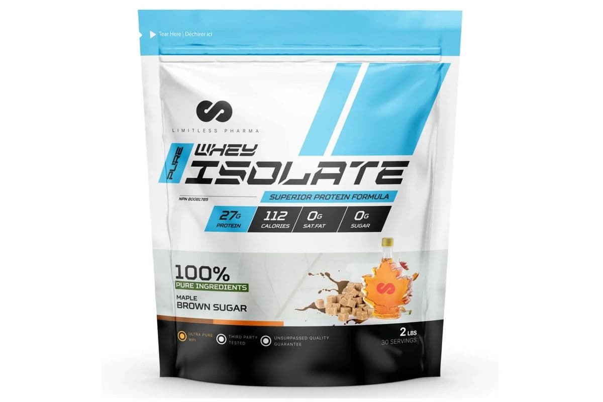 Limitless Pharma Whey Isolate Maple Brown Sugar Protein Powder (2 lb)