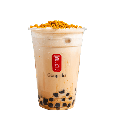 Biscoff Milk Tea w/Pearls & Milk Foam