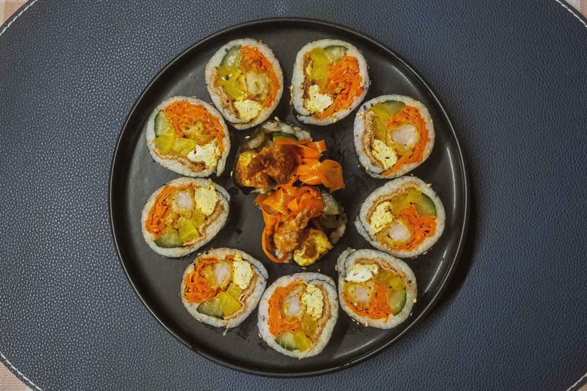 Shrimp tempura Kimbap