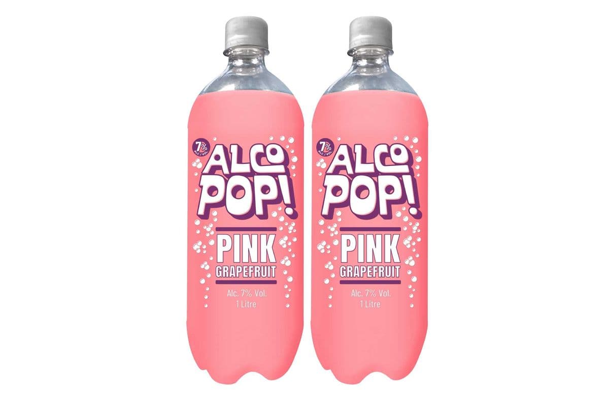 PAIR - 2 x 1L AlcoPop Pink Grapefruit (7% ABV) (2 x 1L)